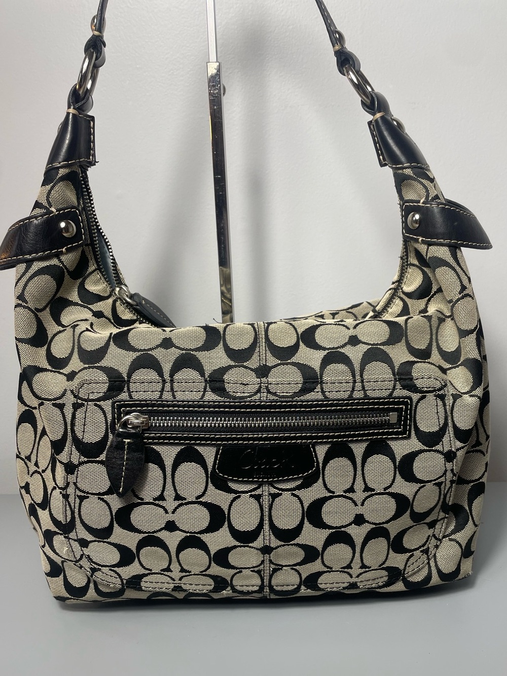 Coach Penelope Signature Canvas & Leather Hobo Handbag